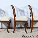 Suite of 5 Cuban Mahogany Chairs, Restoration Period – Early 19th Century