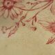 Gien red flower opaque porcelain plate diam 21.5 cm