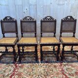 Set of 4 Renaissance cane chairs.