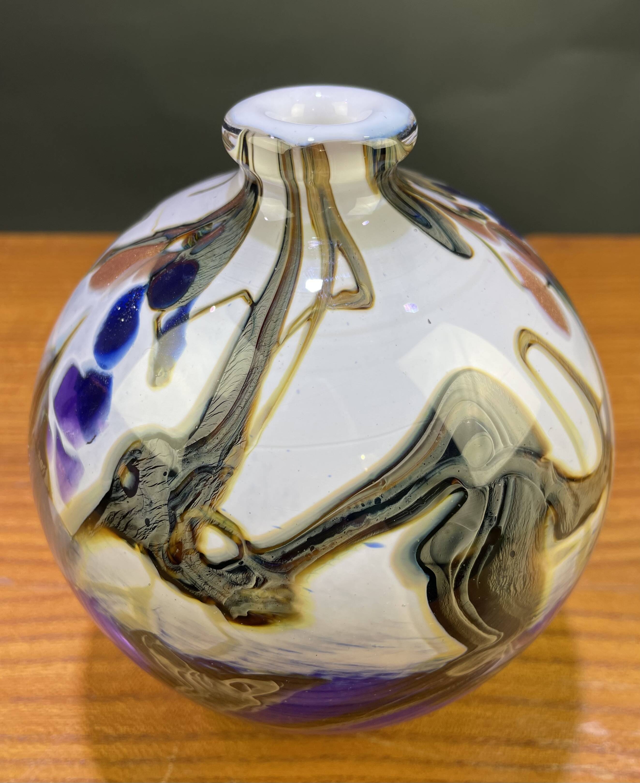 Murano glass soliflore ball vase