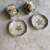Set of two Keraluc cups and saucers (Quimper)