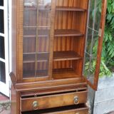 Mahogany bookcase with brushing slide