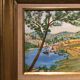 Tableau ancien paysage de Toscane daté 1989