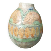 Vintage Ceramic 60 Foot Lamp Scarified Salt Stoneware JC Monange DLG