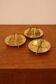 Scandinavian trio of candlesticks in brass by Pierre Forsell for Skultuna.