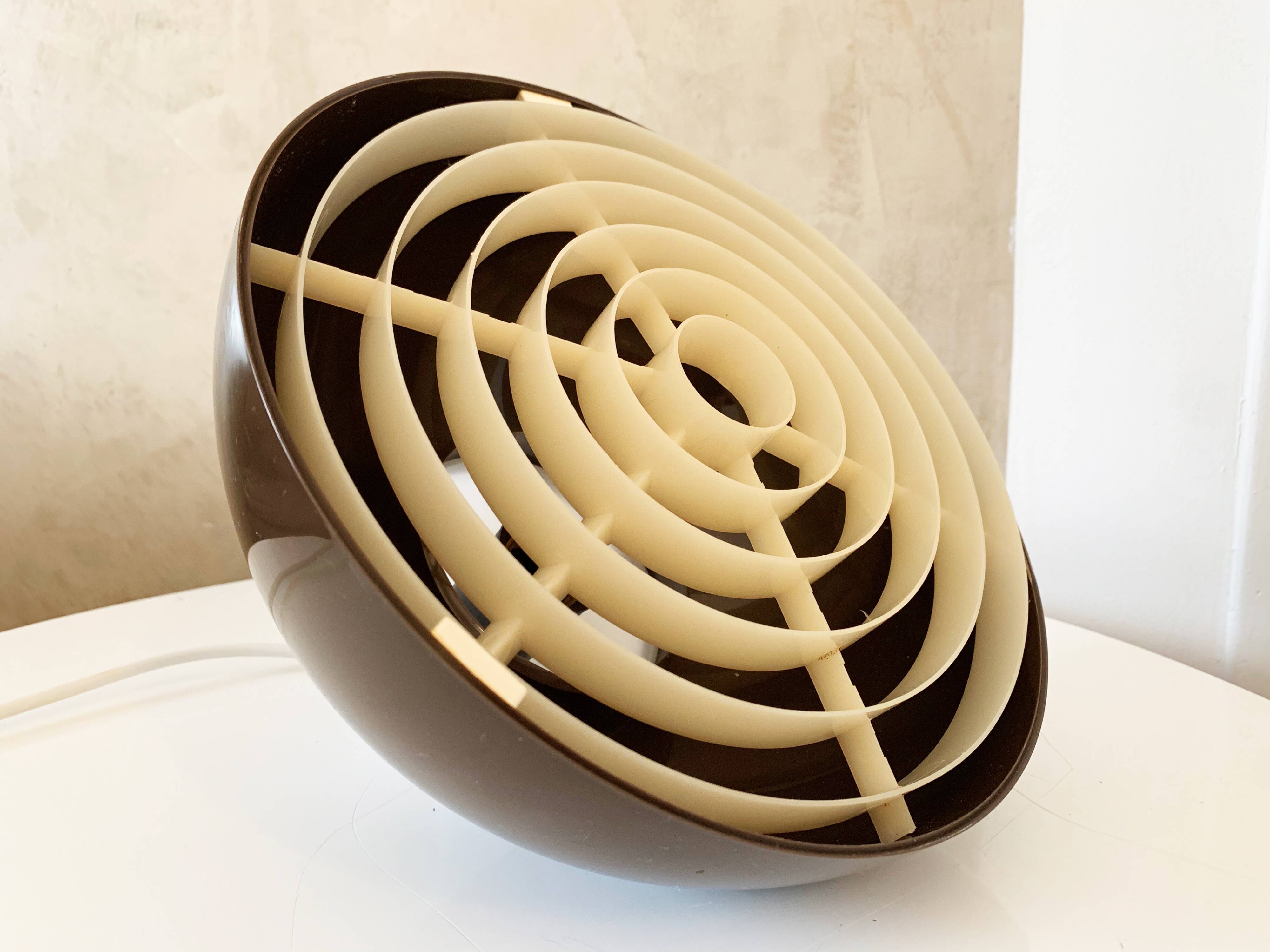 Brown Space Age Ceiling Light by A. Schröder Kemi, Denmark 1970s