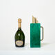 Pichet thermos en parchemin vert et laiton par Aldo Tura 1960