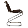 Vintage Italian chair in cowhide and chrome, 1970s