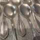 10 silver-plated metal ice scoops, silversmith Saglier Frères, gadroons