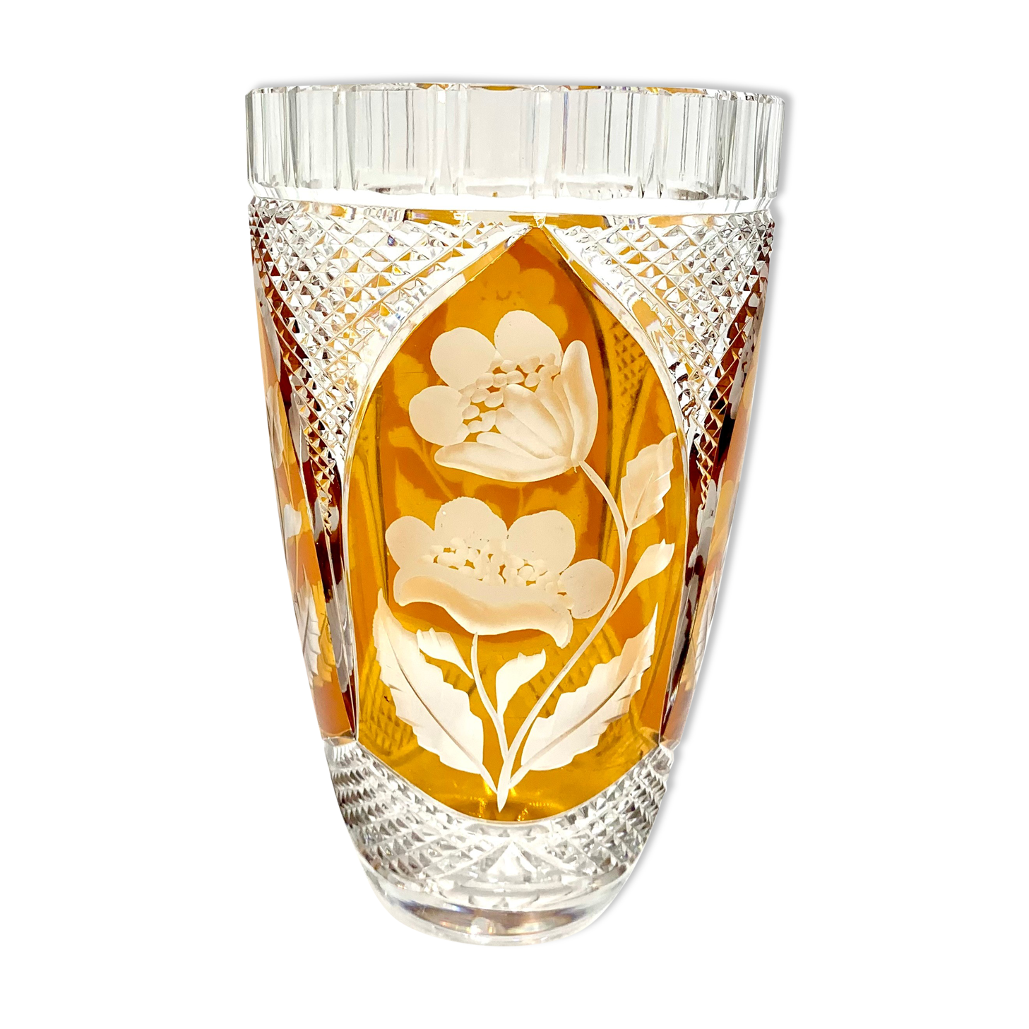 Crystal vase, Julia Glassworks, 1960s