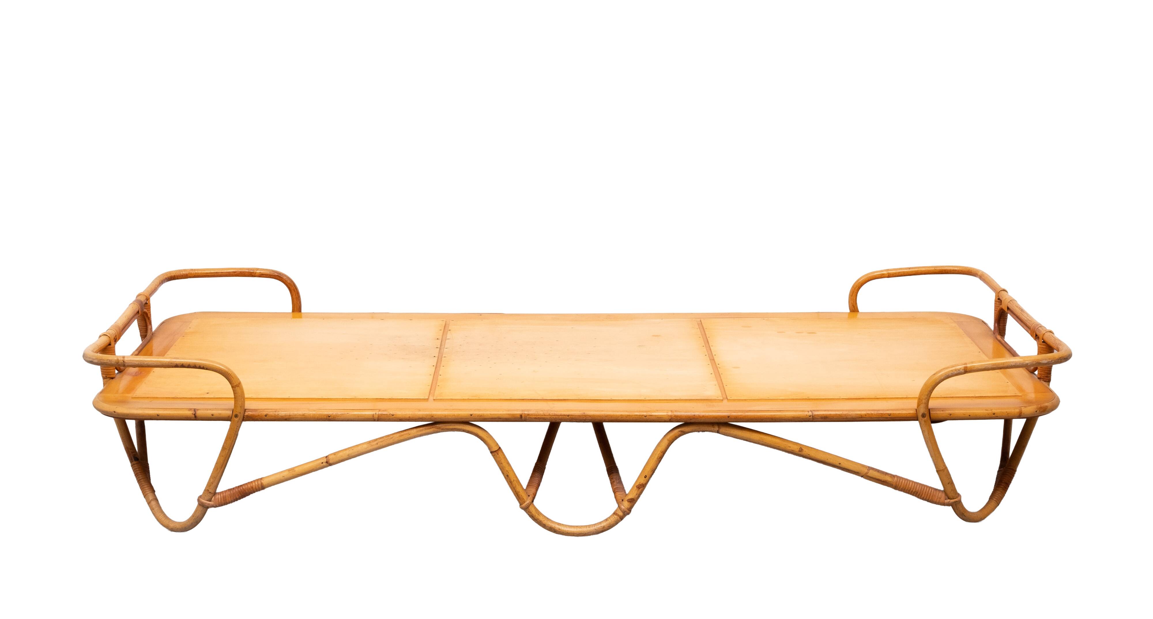 Rohé daybed rattan bed rotan Noordwolde 1950s Holland