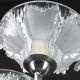 Art Deco chandelier in nickel-plated metal and copper