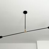 Porcelain lamp and articulable metal