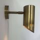 Vintage adjustable wall light, solid perforated brass, France 1960
