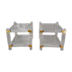 Pair of side tables from the 20th century in plexiglass and glass.