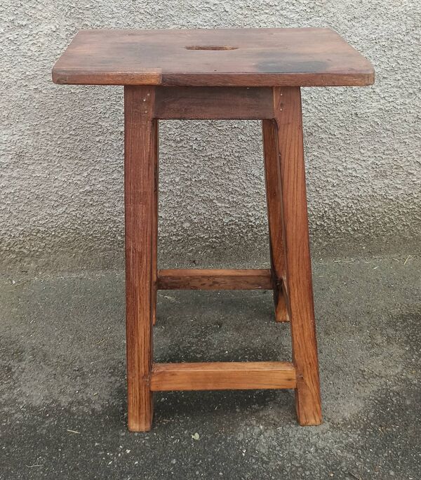 Tabouret haut ancien en bois