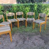 Set of 6 Scandinavian chairs from the 60s
