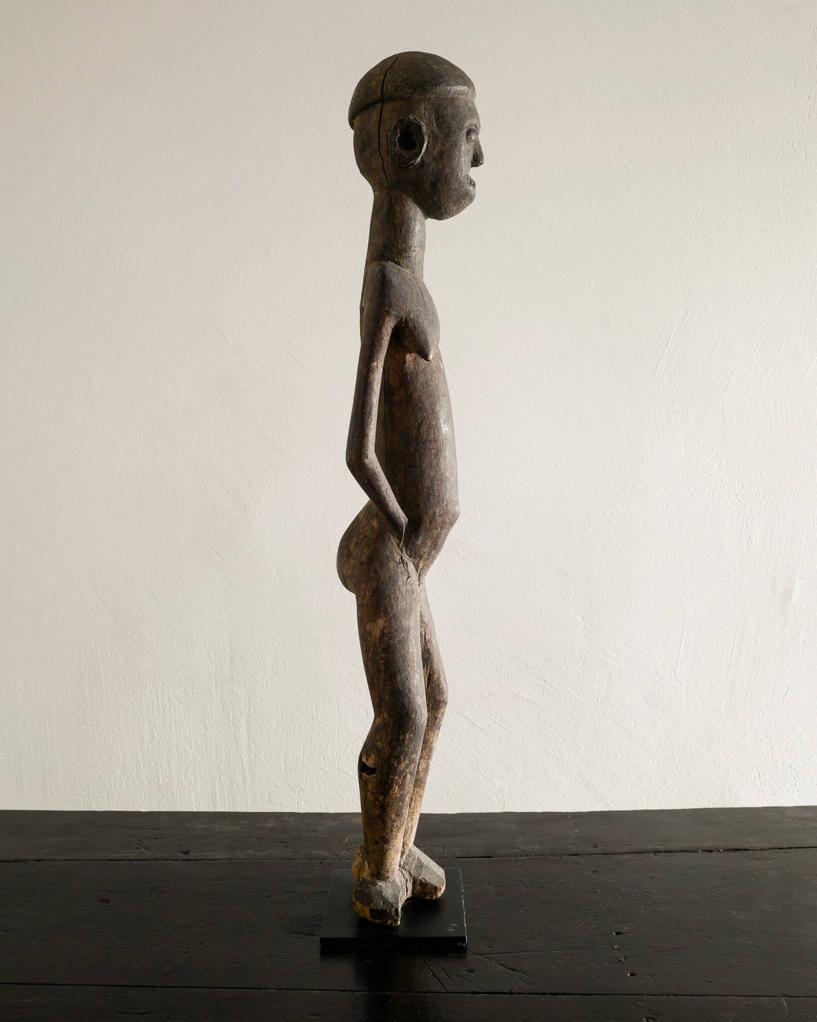 Antique Wooden Lobi Female Figure, Burkina Faso 1940s