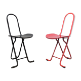 Set of 2 folding chairs by Gastone Rinaldi for Thema
