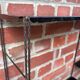 Black metal string shelf vintage 1960