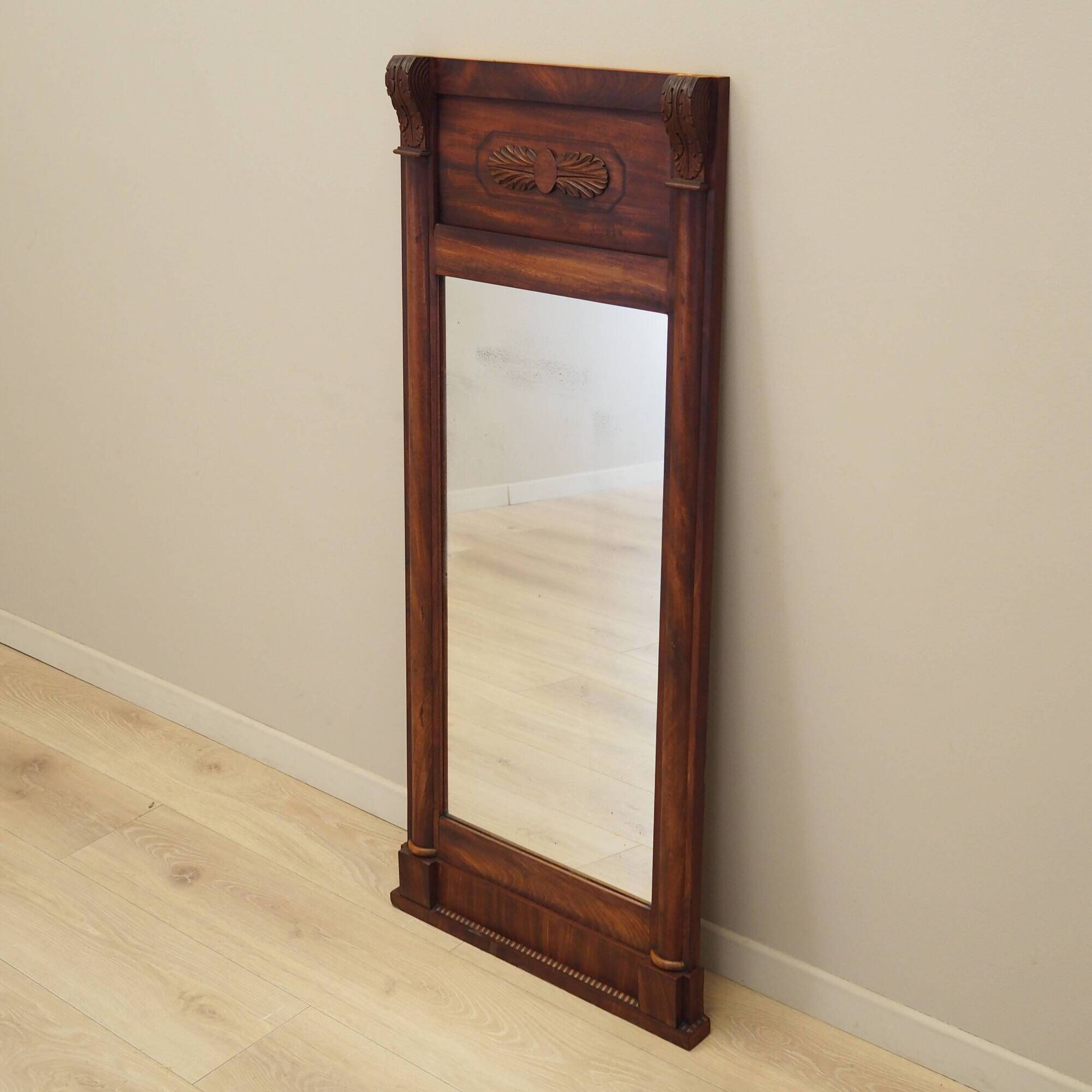 Mirror in wooden frame, Danish design, 1970s, production: Denmark