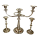 Silver Metal Candelabra - Set of 3 Elegant Pieces