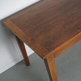 Antique Cherry Early 20th Century French Rustic Farmhouse Dining Table