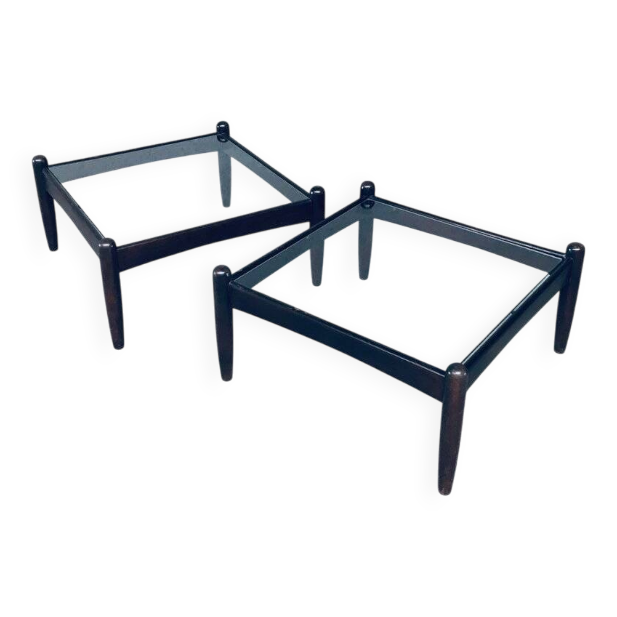 Mid-Century Modern Design Low Side Table Set, Sweden, 1960s, Set of 2