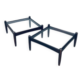 Mid-Century Modern Design Low Side Table Set, Sweden, 1960s, Set of 2