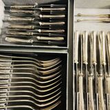 box of 79 pieces in silver metal from Christofle