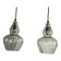 Pair of vintage glass pendant lights.