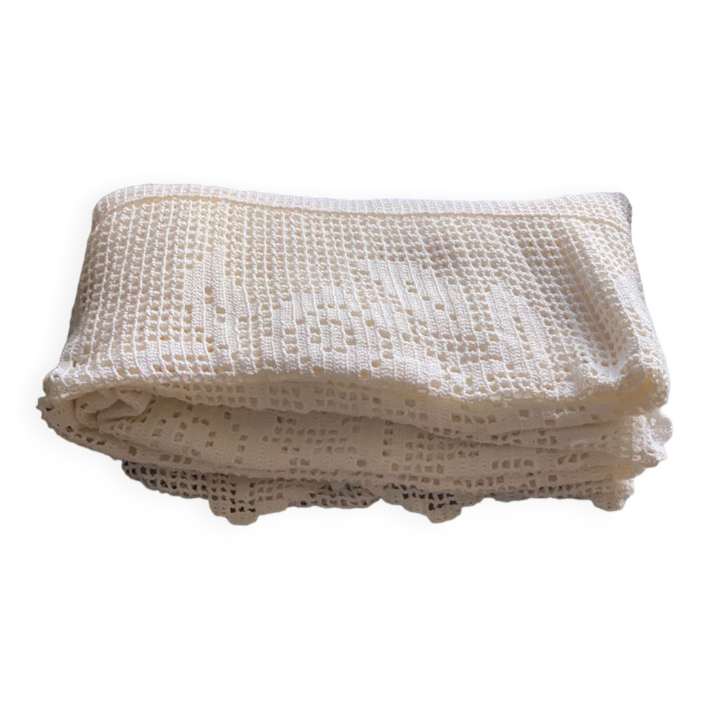 Draps/Couvre-lits - Dessus de lit vintage pour lit 120 ou 140, bouquets