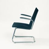 De Wit 4014 tubular steel Dutch lounge chair, 1950s