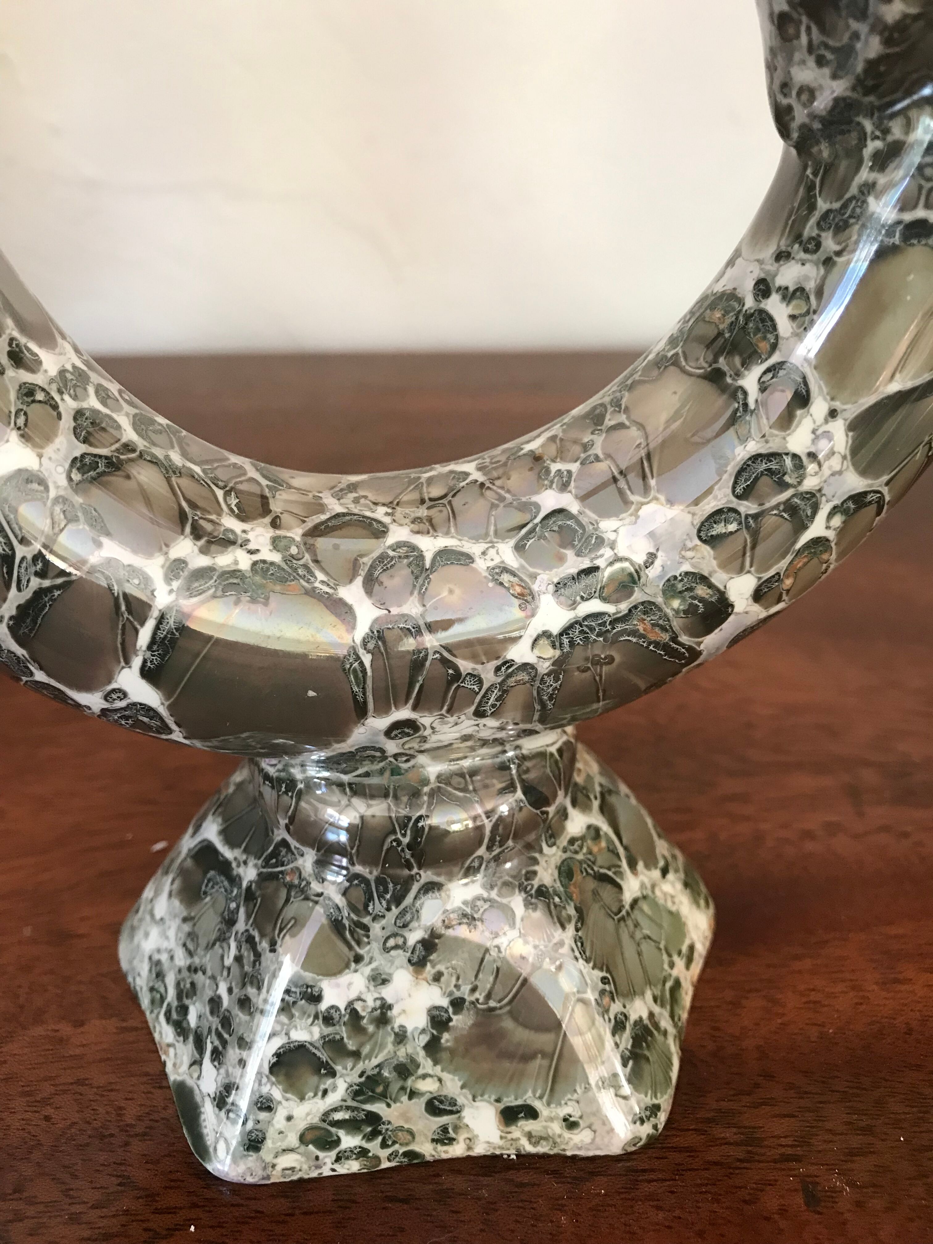 Pair of Val d'or ceramic candle holders