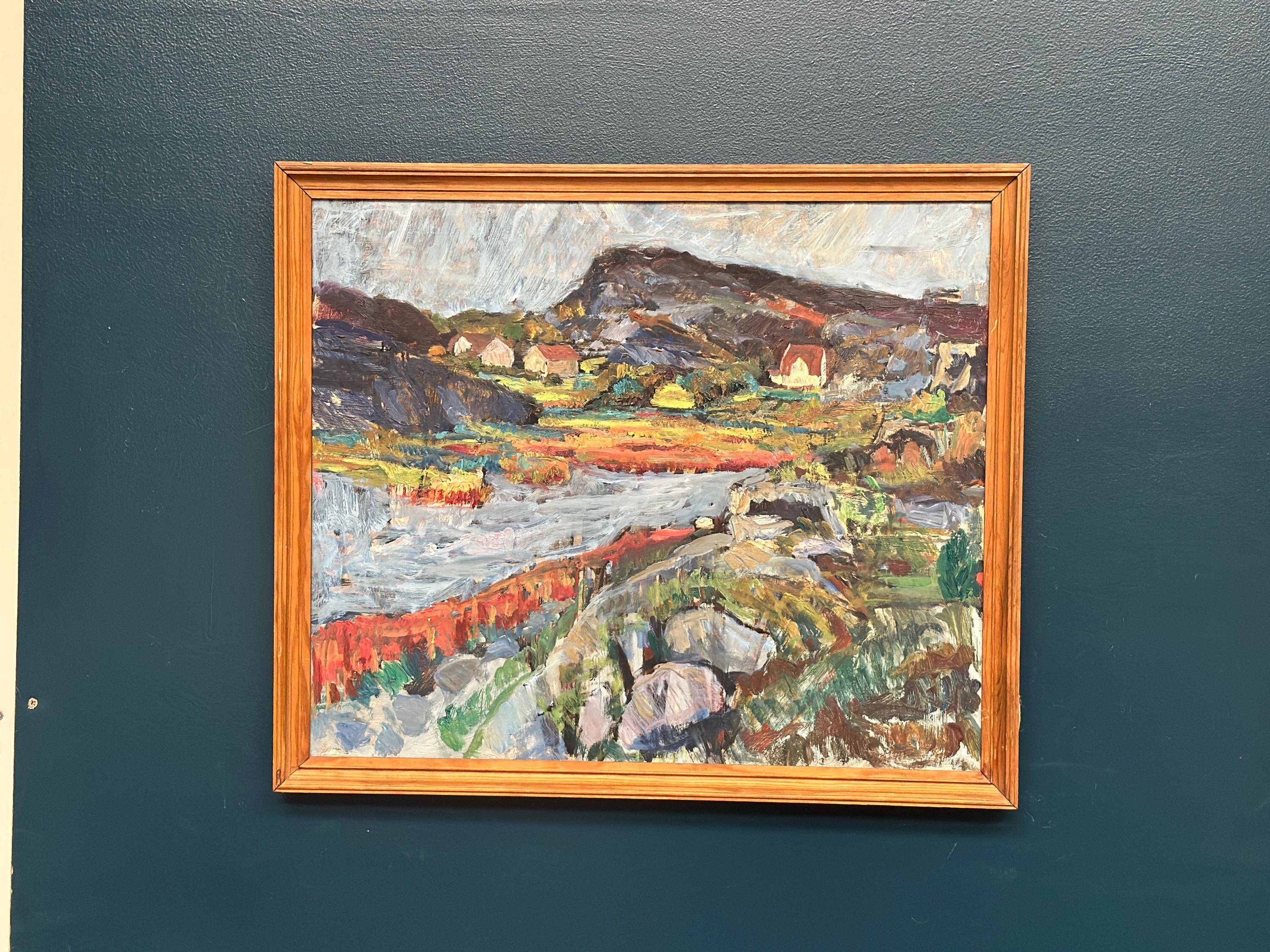 Swedish Oil On Canvas – “Serene Landscape” By Karl Otto Kellgren