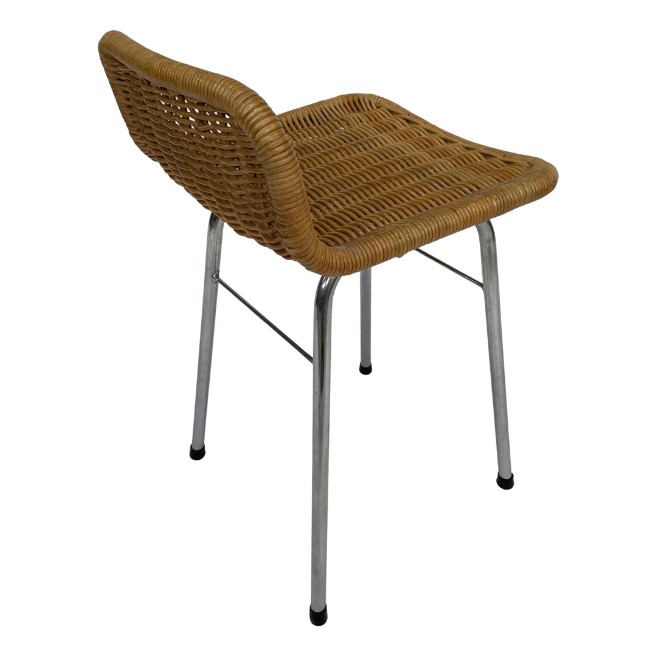 Set of 4 vintage bar stools Dirk van Sliedregt Rohe Noordwolde 1960's