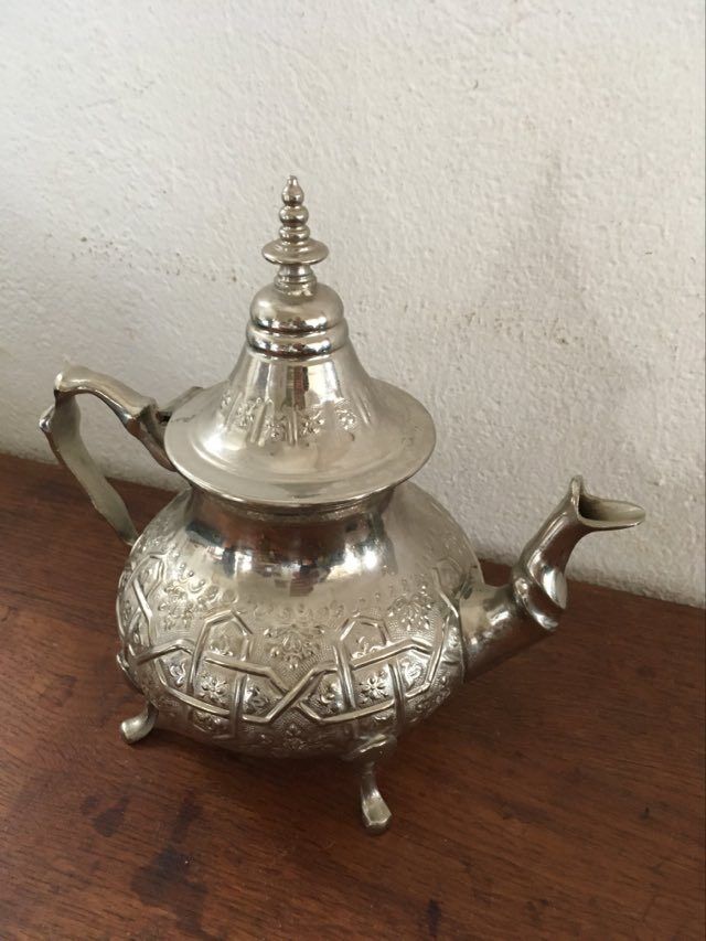 Large traditional Moroccan teapot.