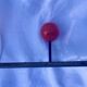 Wrought iron coat rack with wooden ball and vintage mirror 50/60's