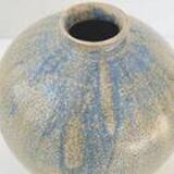 Vintage ceramic stoneware vase 1950 signed gv art deco height 23 cm diameter 22 cm