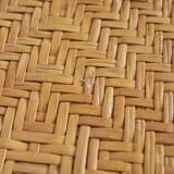 Low rattan stool and vintage canning