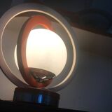 Pair of Vintage Table Lamps • Saturn • Steel and Glass • Space Age • 1960