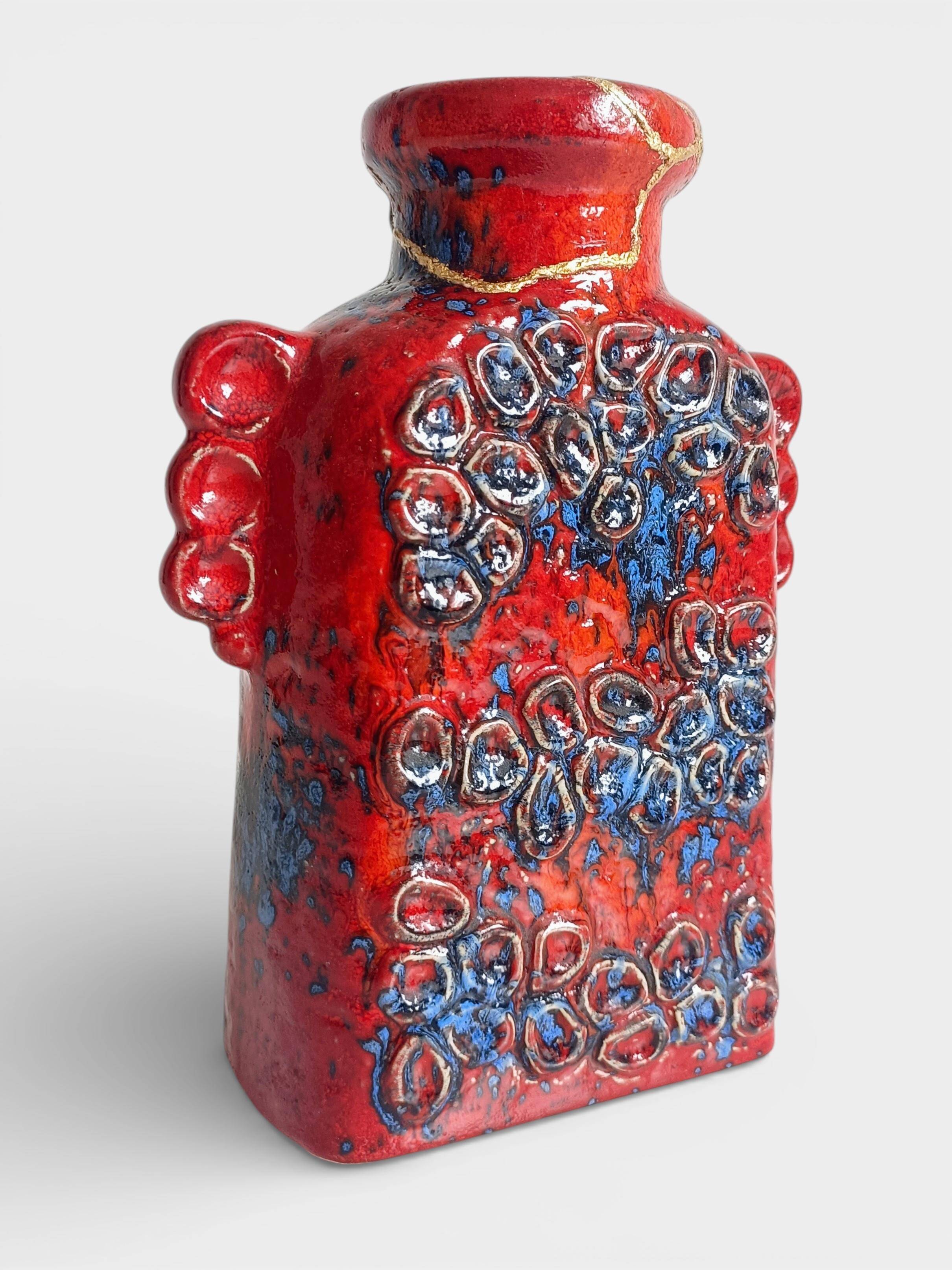 Restored Dümler & Breiden Domino Décor Vase with Kintsugi-Style Gold Repair
