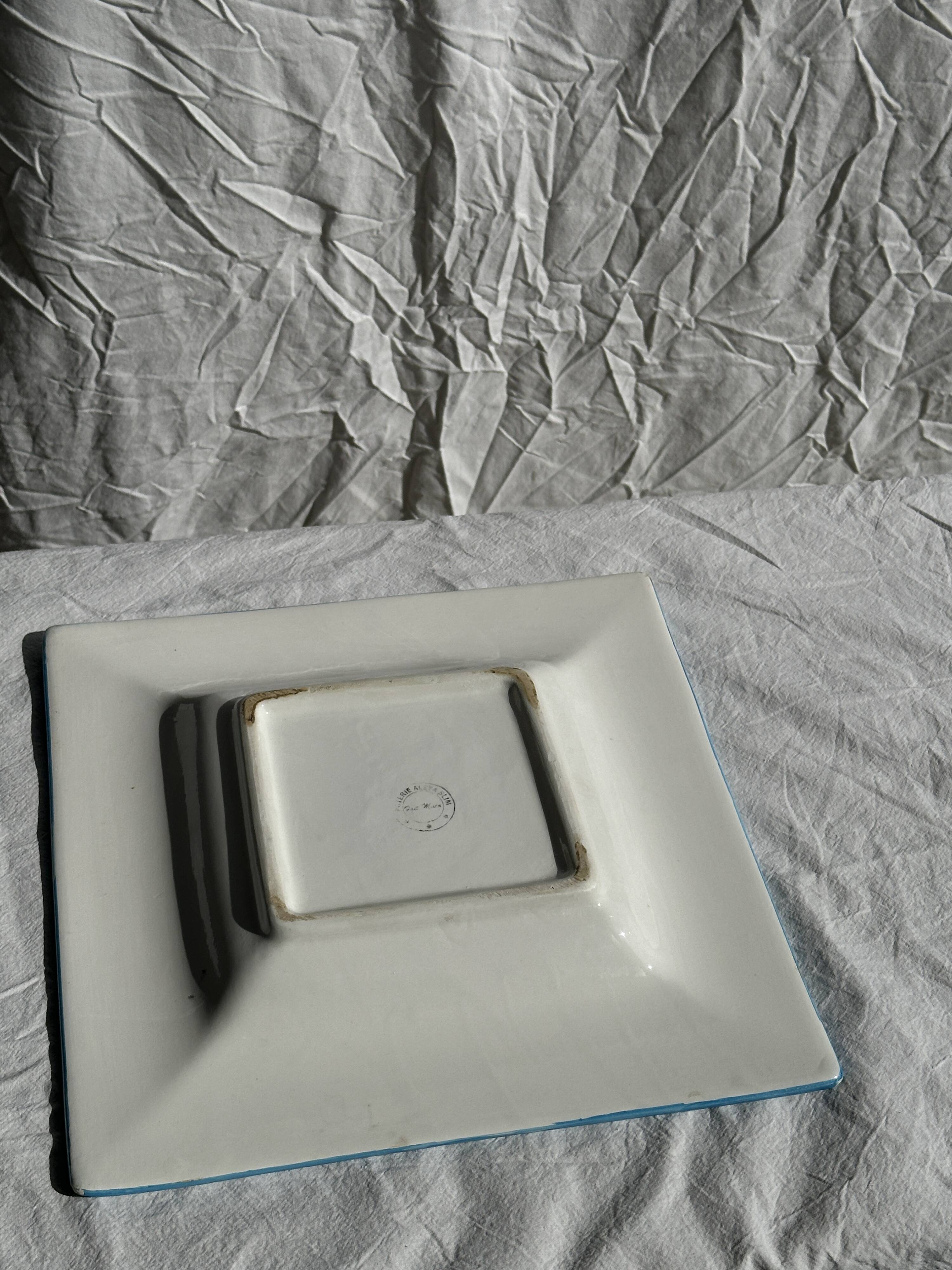 Large square dish with lemon pattern 33cm Aleya Slim