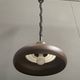 Knud Christensen pendant lamp model UFO in Brown metal, and white plastic 1970s