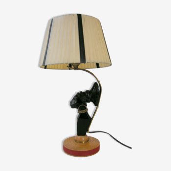 Lampe vintage bois 1950