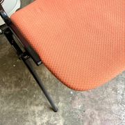 DSC 106 chair in peach cotton and black metal by Giancarlo Piretti for Anon