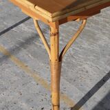 Table à allonges Bambou vintage