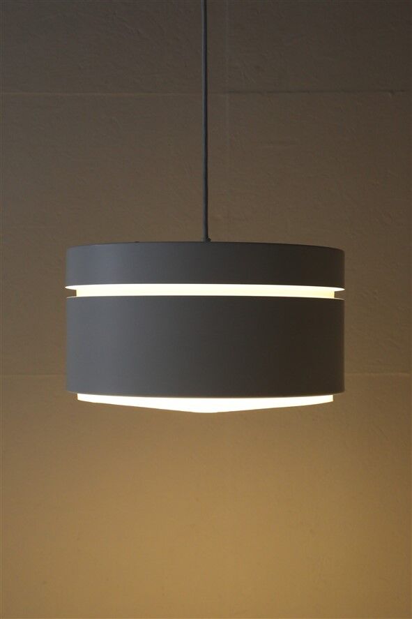 Big Danish Space Age pendant lamp / 1970s / Mid-century modern design / White