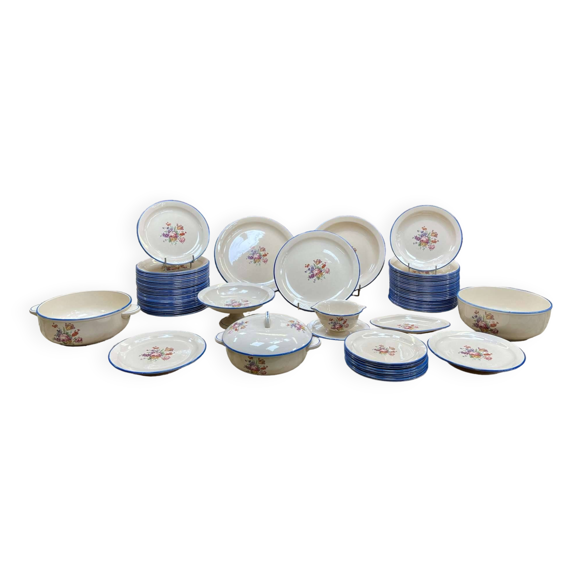 Salins Les Bains earthenware dinner service - 72 pieces