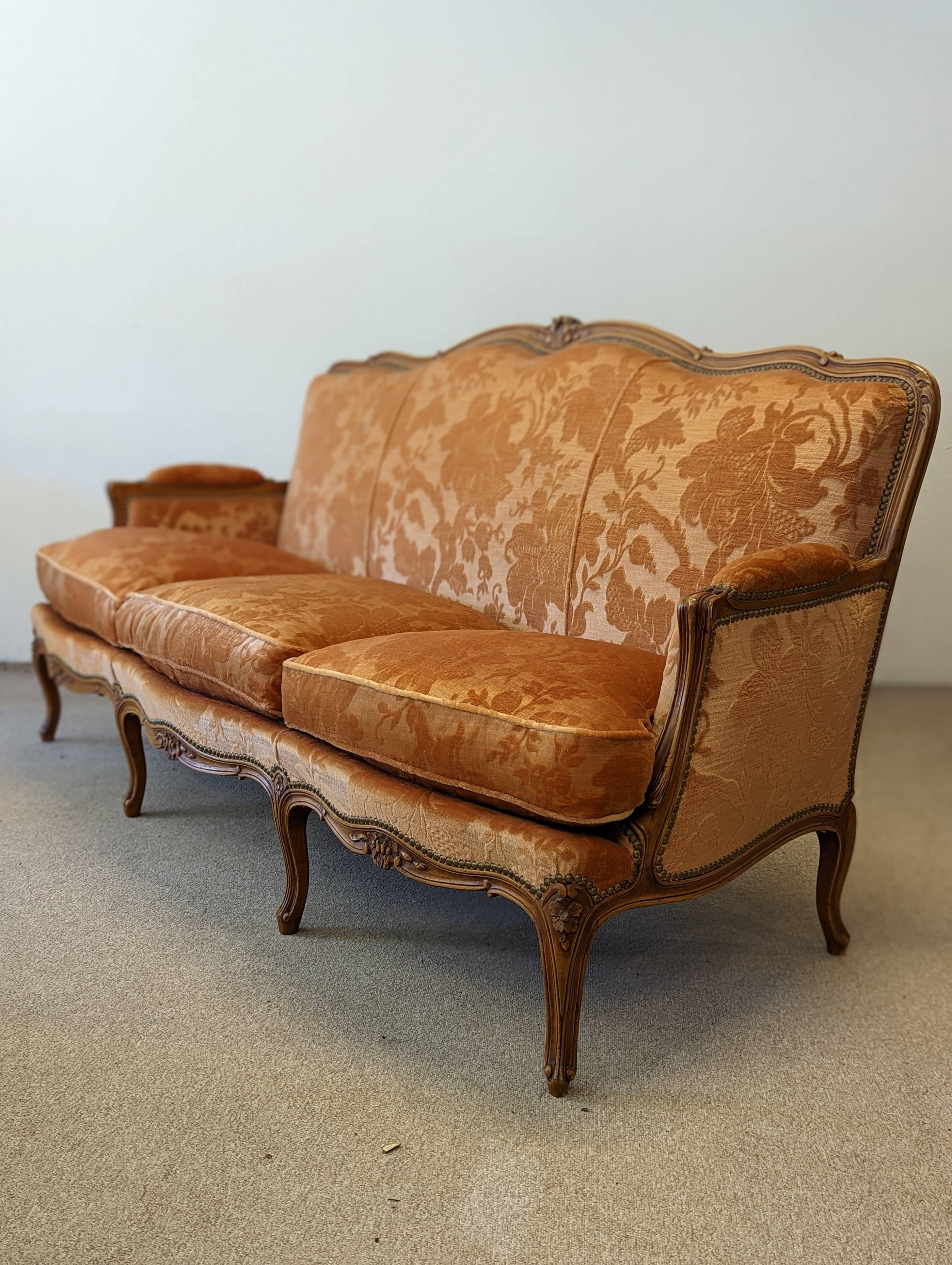 Three-seater sofa Louis XV style
